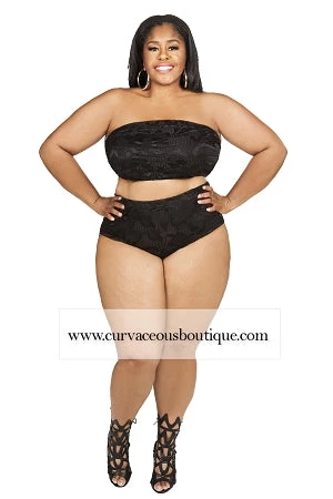 Curvaceous Boutique Black Winter Lace Swim Set 2 Curvaceous Boutique Black Winter Lace Swim Set