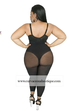 Curvaceous Boutique Black Seamless Long High Waist Shaper NEW 4 Curvaceous Boutique Black Seamless Long High Waist Shaper NEW