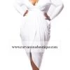 Curvaceous Boutique DRESSES White Plunging Goddess Dress