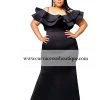 New Arrivals Black Kim Ruffle Gown
