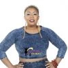 Curvaceous Boutique Acid Wash Denim Crop Top SALE