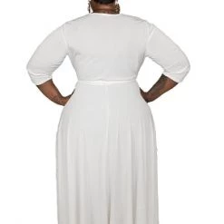 Curvaceous Boutique Ivory Sofie Hi Lo Dress
