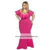 Curvaceous Boutique GOWNS PInk Chandler Ruffle Gown