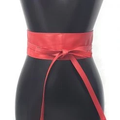 Curvaceous Boutique NEW Red Slim Kimono Plus Size Belt