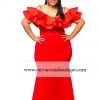 New Arrivals Red Kim Ruffle Gown