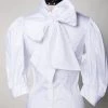 Curvaceous Boutique TOPS White Tawni Hayes Bow Tie Top