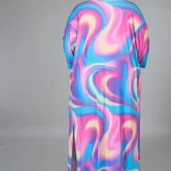 Curvaceous Boutique Cotton Swirl Swim Set NEW