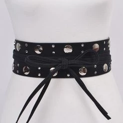 Curvaceous Boutique NEW Silver Button Kimono Belt