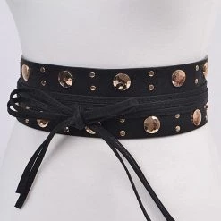 Curvaceous Boutique Gold Button Kimono Belt