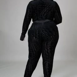 Curvaceous Boutique Crushed It Velvet Body-Suit Set SALE