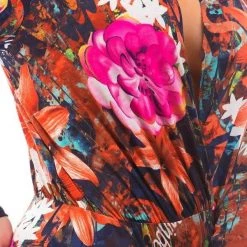 Curvaceous Boutique NEW Pink Floral Plunge Body-Suit