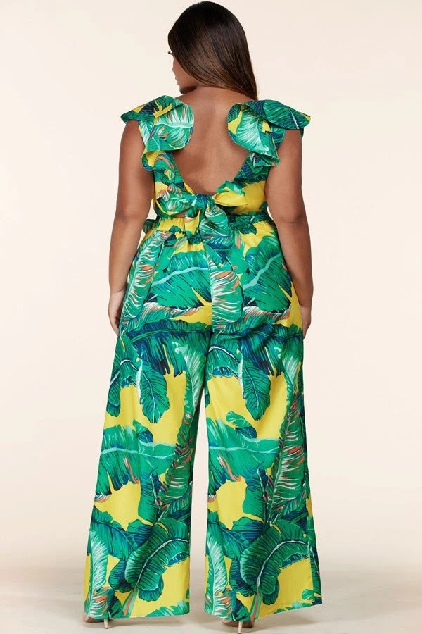 Curvaceous Boutique SALE Yellow Tropical Print Set 4 Curvaceous Boutique SALE Yellow Tropical Print Set