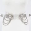 Curvaceous Boutique Silver Metal Buckle Plus Size Chain Belt NEW
