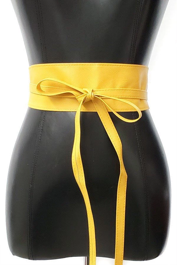 Curvaceous Boutique NEW Yellow/Mustard Slim Kimono Plus Size Belt 3 Curvaceous Boutique NEW Yellow/Mustard Slim Kimono Plus Size Belt