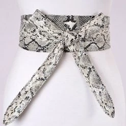 Curvaceous Boutique NEW Snake Skin Slim Kimono Belt