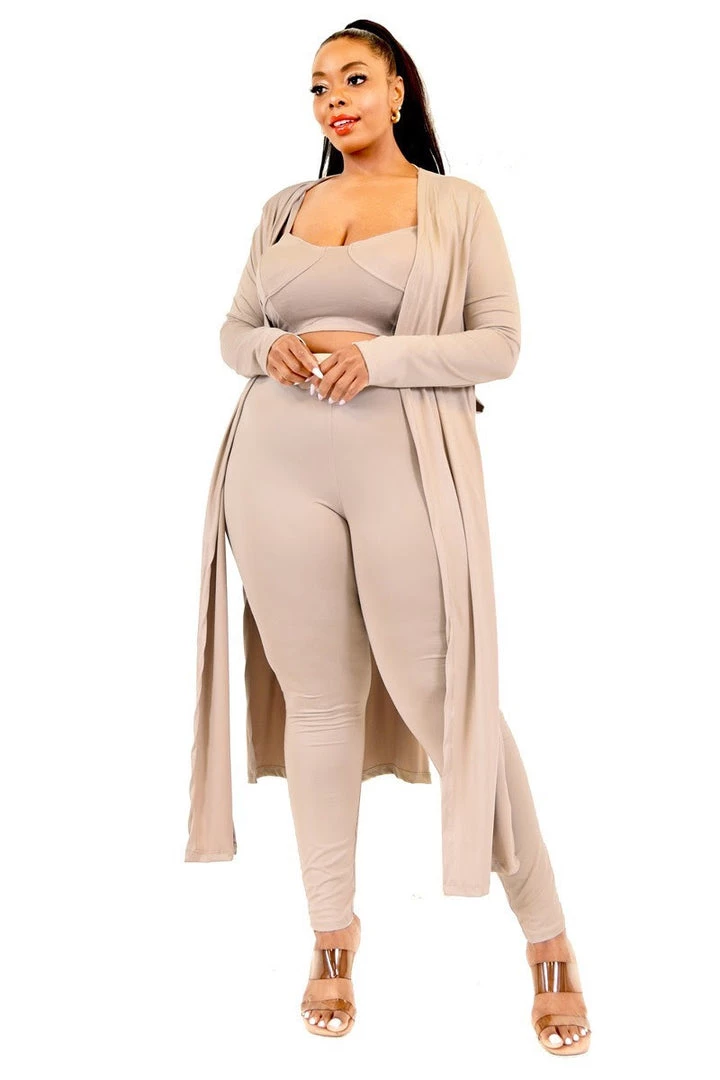 Curvaceous Boutique SETS Khaki Bustier Cardigan Set 5 Curvaceous Boutique SETS Khaki Bustier Cardigan Set
