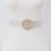 Curvaceous Boutique Circle Pearl Clear Belt NEW