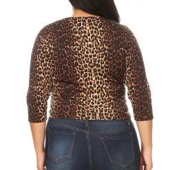 Curvaceous Boutique Animal Print Crop Top