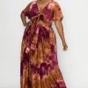 Curvaceous Boutique Burgundy Tye Dye Skirt Set 2 Curvaceous Boutique Burgundy Tye Dye Skirt Set