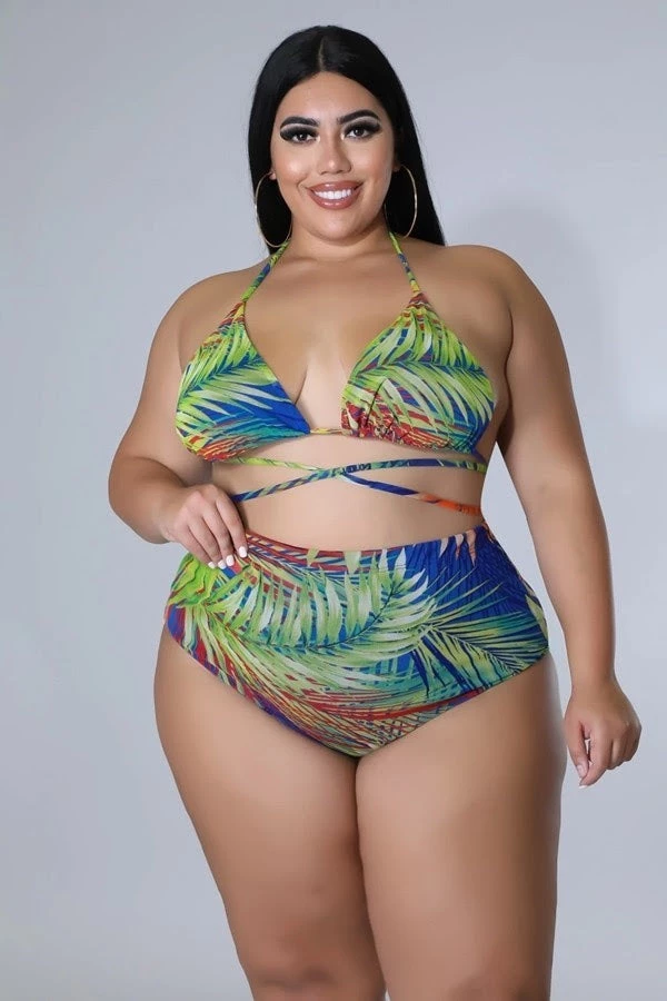 Curvaceous Boutique Blue Tropical Breeze Swimsuit 4 Curvaceous Boutique Blue Tropical Breeze Swimsuit