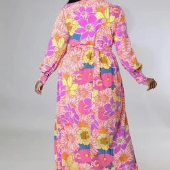 Curvaceous Boutique Just Feels Floral Dress NEW