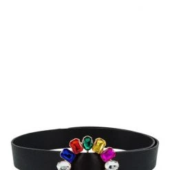 Curvaceous Boutique Colorful Crystal O Buckle Belt