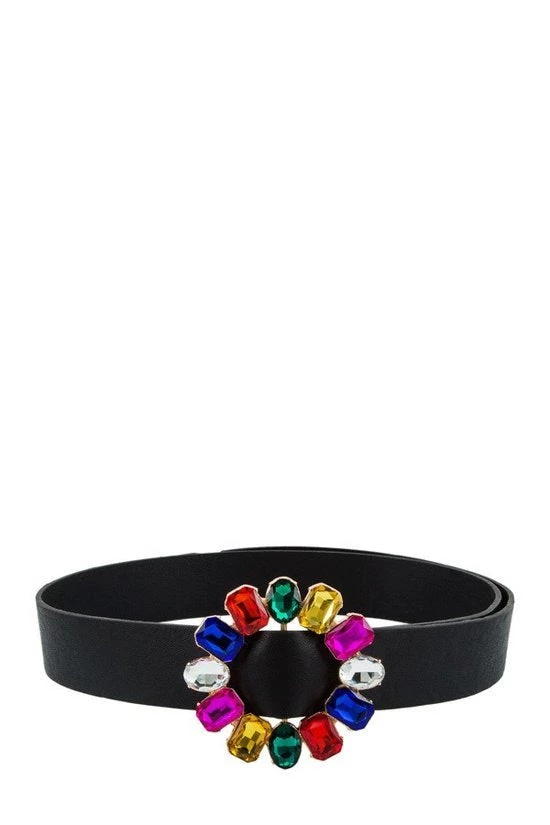 Curvaceous Boutique Colorful Crystal O Buckle Belt 3 Curvaceous Boutique Colorful Crystal O Buckle Belt