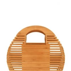 Curvaceous Boutique NEW Ark Hand Round Shape Bamboo Bag