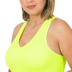 Curvaceous Boutique NEW Ribbed Crop Racerback Top
