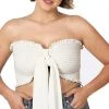 Curvaceous Boutique Smocked Tied Tube Top