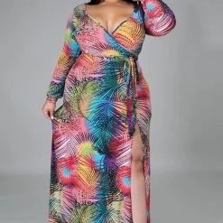 Curvaceous Boutique Palm Springs Wrap Dress DRESSES