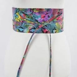 Curvaceous Boutique NEW Multi Snake Print Kimono Belt