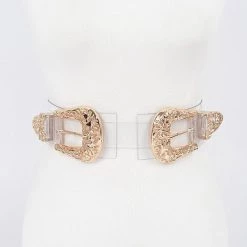 Curvaceous Boutique NEW Two Buckles Clear Plus Size Belt