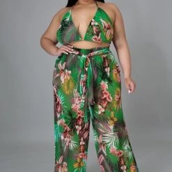 Curvaceous Boutique Green Bahama Beach Swimset SETS