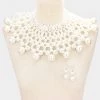 Curvaceous Boutique White Pearl Bib Choker Necklace ACCESSORIES 2 Curvaceous Boutique White Pearl Bib Choker Necklace ACCESSORIES